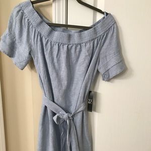 Chambray Belted Dress